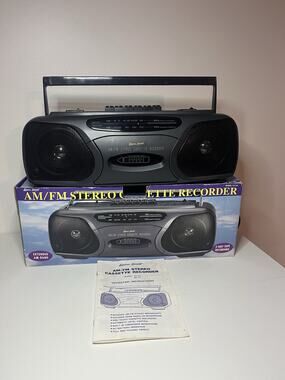 Vintage Lenoxx Sound CT-731 AM/FM Stereo Cassette Recorder Boombox Box & Manual